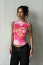 Tie Dye One Shoulder Ruched Asymmetric Crop Top