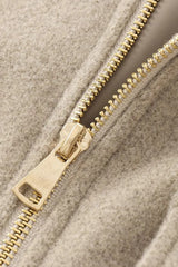 Zipper Pocket Lapel Short Jacket