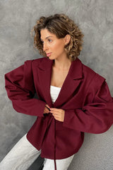 Long Sleeve Lace-up Office Blazer