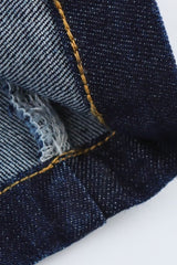 Sleeveless Ruched Mini Denim Dress