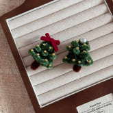 Handmade Pipe Cleaner Christmas Tree Retro Hair Accessory