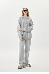 Grey Fleece Zip Up Hoodie