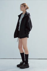 Cloud Print Double Zip Hoodie