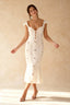 High Waist e Beachwear Bodycon Hollow Out Sundress
