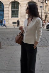 Slim Fit Knit Zip Cardigan