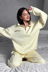 Embroidered Fleece Hoodie Pants Activewear Set