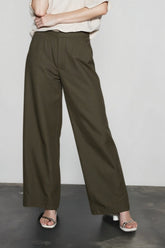Linen Cropped Balloon Pants