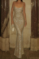 Backless Bodycon Evening Gown Prom Dress