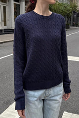 Minimalist Solid Long Sleeve Sweater