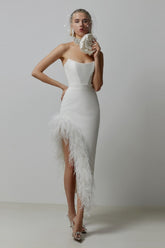 Ostrich Feather French Gown Prom Dress