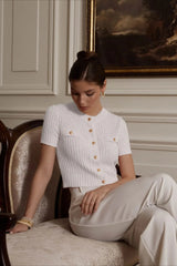 Single-Breasted Knitted Office Cardigan