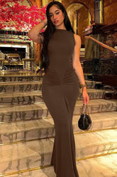 Slim-Fit Ruched Party Dress