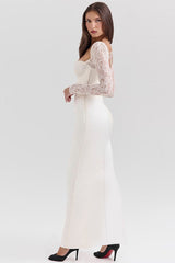Long Sleeve Bodycon Maxi Lace Dress
