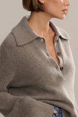 Loose Fit V Neck Knit Sweater