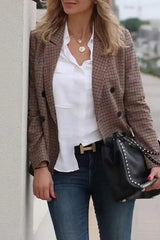Vintage Plaid Longline Blazer