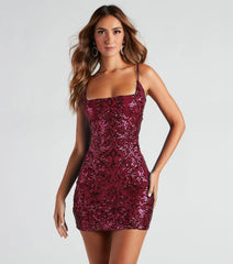 Leila Sequin Stylish Bodycon Mini Dress