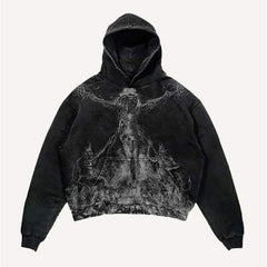 Graphic Print Oversized Hoodie