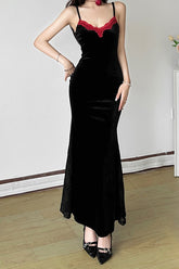 Lace Trim Cami Maxi Lace Dress