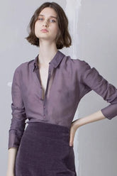 Collared Fine Cotton Blouse