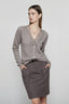Lace Trim V Neck Cashmere Cardigan
