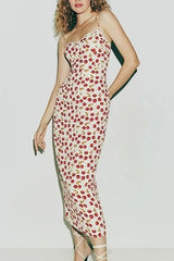 Cherry Blossom Split Maxi Floral Dress