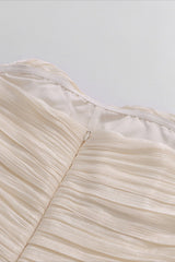 Tube Top Floral Applique Reception Dress
