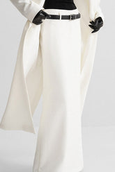 Relaxed Fit White A Line Commuter Skirt