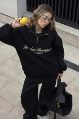 Graphic Pullover Hoodie Pants Activewear Set