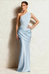 One Shoulder Ruched Mermaid Formal Dress