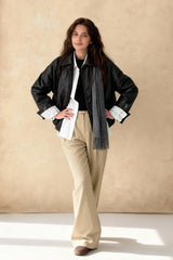 Retro Zipper PU Leather Motorcycle Jacket