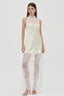 Round Neck Sheer Spliced Solid Elegant Lace Dress