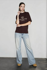 Letter Print Cotton T-shirts
