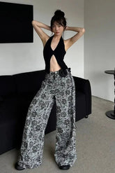 Vintage Floral Straight Leg Jeans