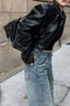 PU Leather Biker Short Jacket