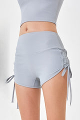 Drawstring Color Block High Rise Shorts