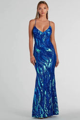 Elegant Sequin Party Formal Evening Sequin Dress