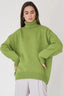 Ribbed High Neck Casual Sweater