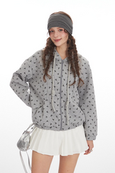 Casual Loose Hooded Cardigan Versatile Collegiate Long Sleeve Hoodie