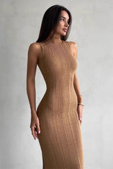 Fitted Elegant Knit Sweater Dress