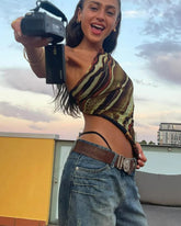 Irregular Skinny Streetwear Strapless