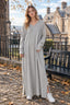 V Neck Swing Dress - Long Sleeve