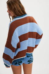 Loose Fit Striped Pullover Sweater