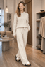 Thickened Wool High Waist Knit Pants