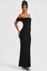 Floral Lace Backless Lace Dress