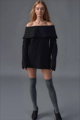 Off Shoulder Knit Sweater