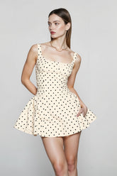 Polka Dot Square Neck Cami Mini Dress