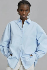 Unique Long Sleeve Slit Blouse