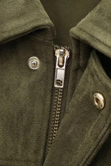 Oversized Suede Bomber Jacket