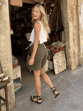 High Waist Utility Wide Leg Loose Fit Shorts