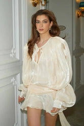 Ruffled Full Sleeve Mini Dress